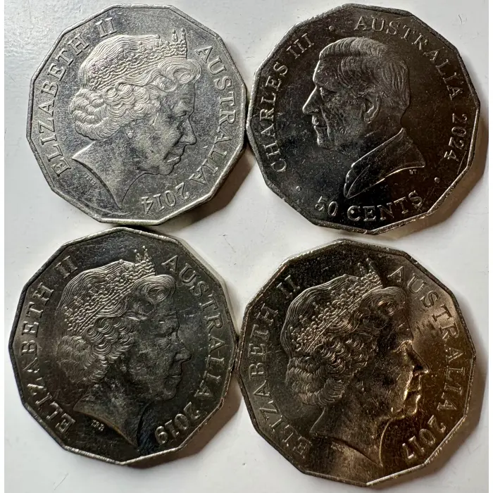 Set of 4-50 Cent First Nations Coins Naidoc, Mabo, AIATSIS, Indigenous Languages