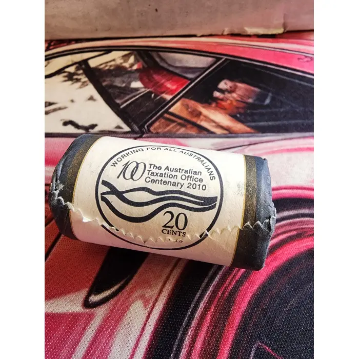 2010 Tax Office Centenary 20 Cent Royal Australian Mint Roll 