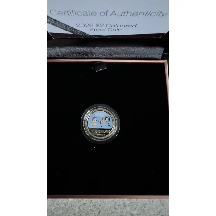 2026 $2 Bluey AlBr Coloured Proof coin!