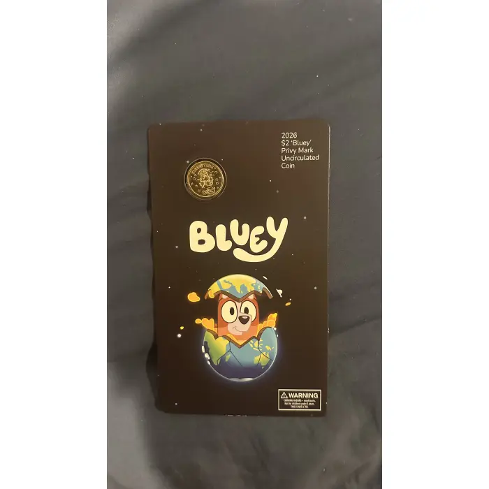 2026 Bluey Sleepy Time $2 Privy Mark Uncirculated Coin in Card - Sleepytime
