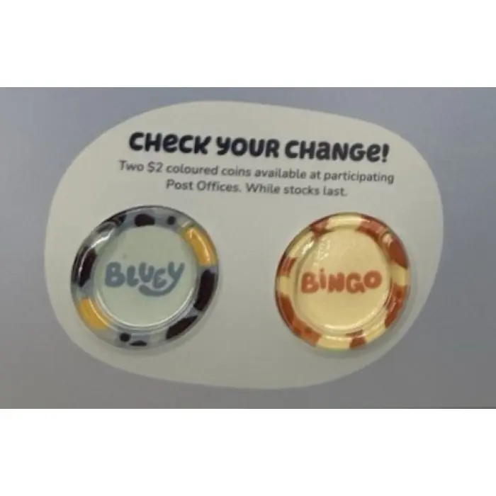 2026 $2 Bingo & Bluey UNC RAM Coloured Coin Pair (2 x $2 coins)