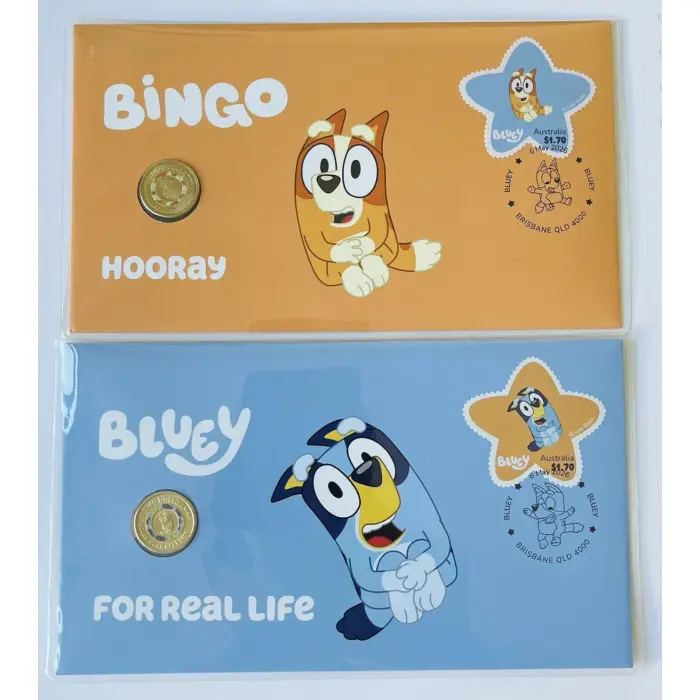 2026 Bluey & Bingo PNC $2 Coin Set Limited Issue Stamp 