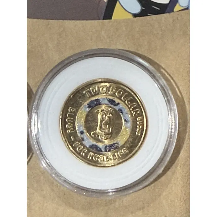 COLOURED SLEEPYTIME - 2026 BLUEY $2 UNC COLLECTOR FOLDER + 2 COLOURED TILL COINS