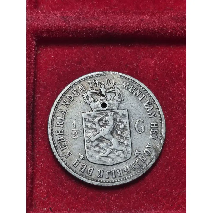 1908 ½ GULDEN NETHERLANDS 🇳🇱 (SILVER)