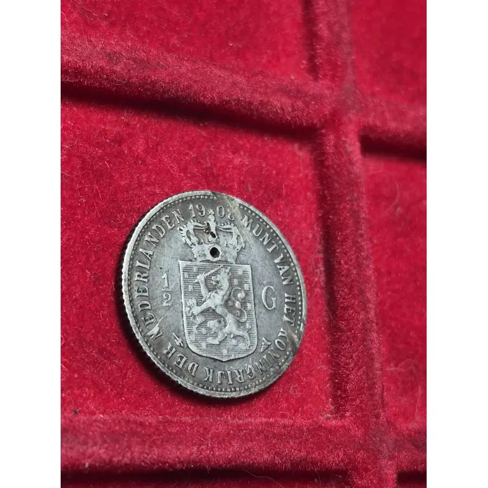 1908 ½ GULDEN NETHERLANDS 🇳🇱 (SILVER)