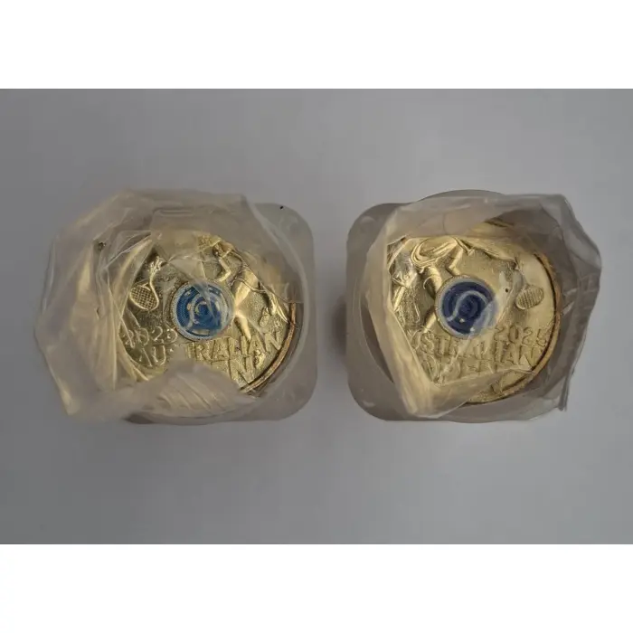 2025 $2 Australian Open Tennis Set Of Coloured Security Coin Bags (50x$2 coins)