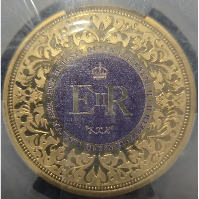 2022 MS69 Queen Elizabeth II gilt fe courised large medal