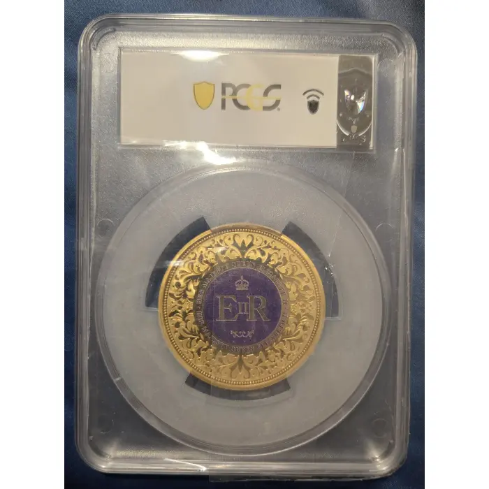 2022 MS69 Queen Elizabeth II gilt fe courised large medal