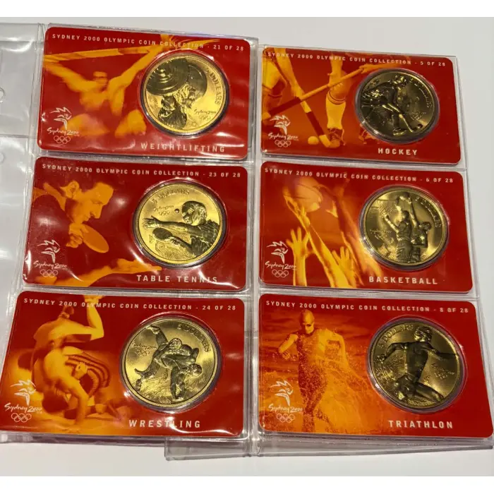 2000 Sydney Olympics  Bronze $5 Coin  - 24 different coins