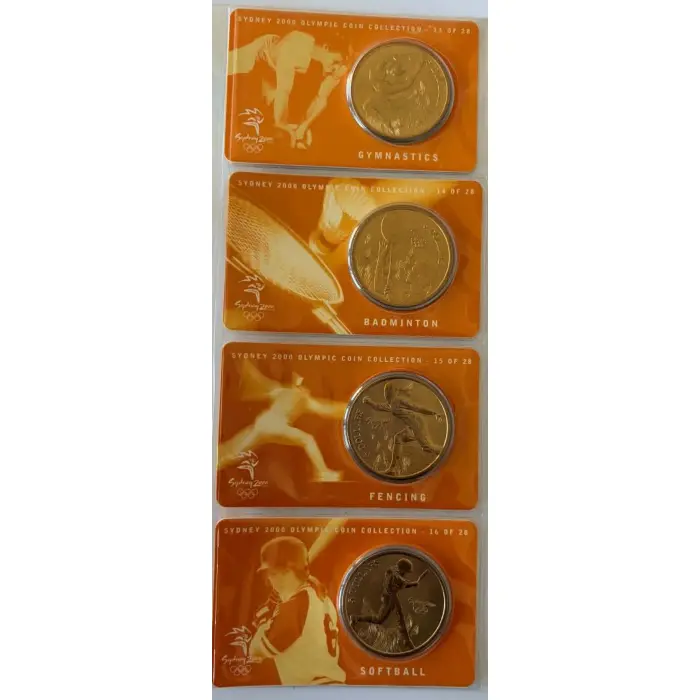 2000 Sydney Olympics  Bronze $5 Coin  - 24 different coins