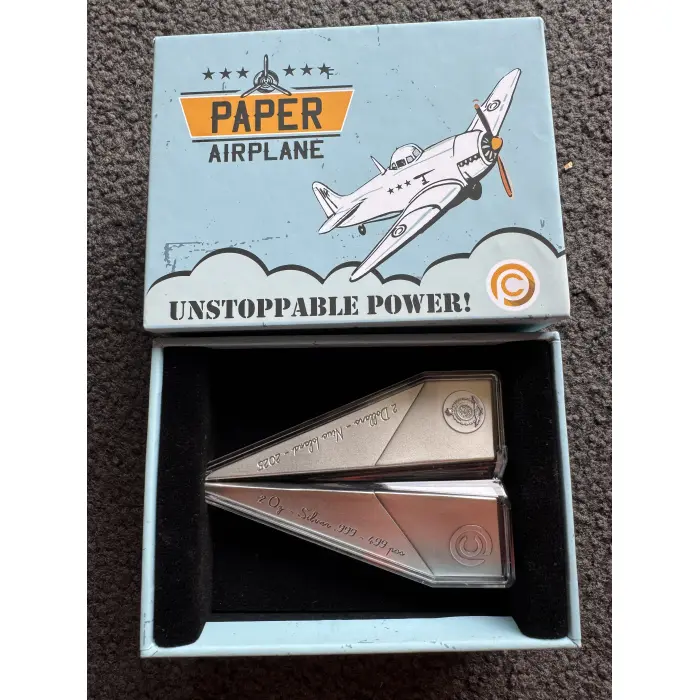 RARE 2025 Paper Airplane – Folded Dreams 2oz Silver Coin