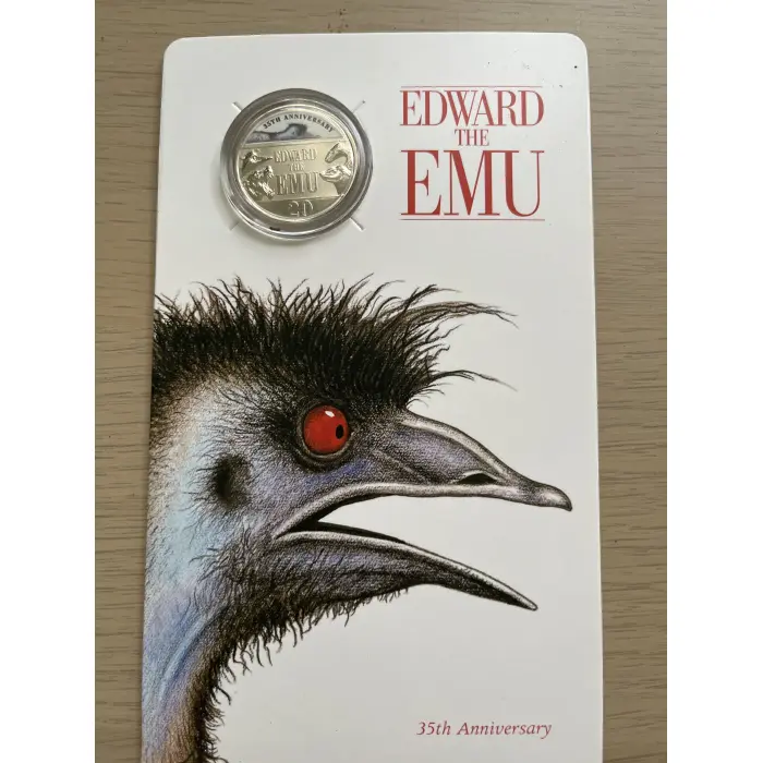 Edward the emu 2023 20c coloured uncirculated coin
