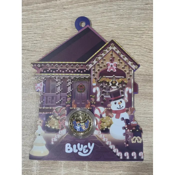 2025 $1 Bluey Christmas Coloured Uncirculated Coin