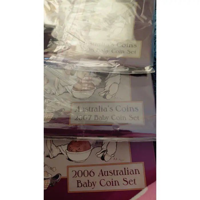 Set of three - 2006, 2007 & 2008 Magic Pudding baby mint sets