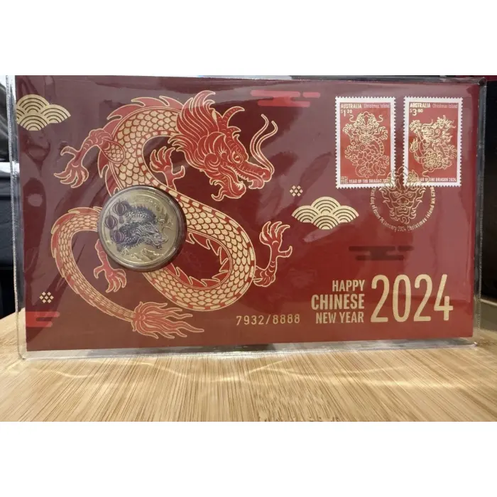 Australia 2024 PNC Happy Chinese New Year Of Dragon Tetradecagon 50C Cents Coin