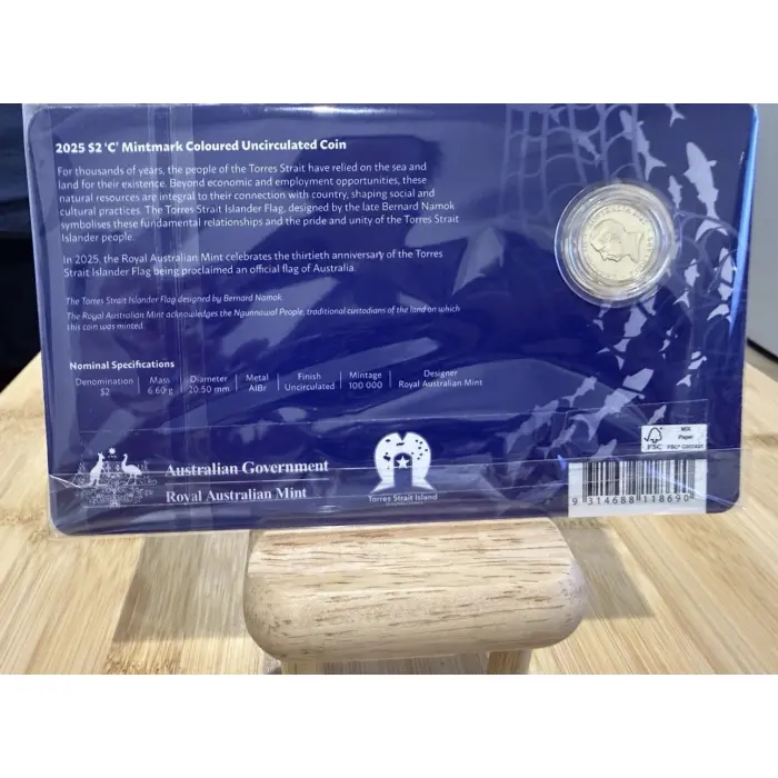 2025 RAM $2 30 Yrs of the Torres Strait Islander Flag 'C' Mintmark Coin