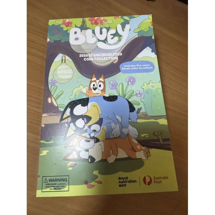 2026 $2 Bluey Tube & Folder Set – Opened Tube – No Till Coins