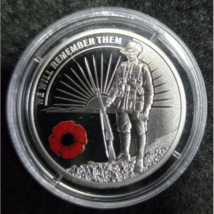 2019 WWI 'We Will Remember Them' red poppy edition war keepsake