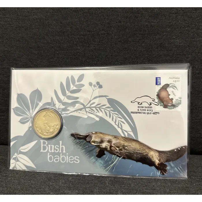 2013 PNC Bush Babies Platypus $1 Coin and Stamp