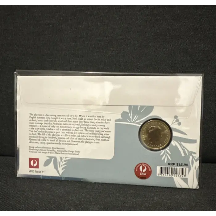 2013 PNC Bush Babies Platypus $1 Coin and Stamp