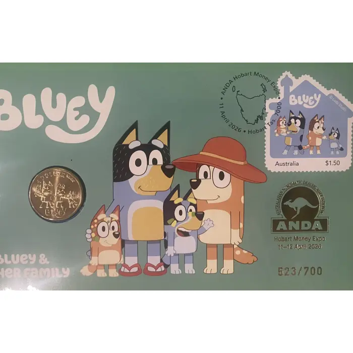 2026 ANDA MONEY EXPO HOBART 2024 $1 Bluey Bucks The Heeler  PNC