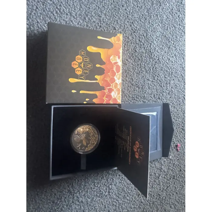 Honey Bee Black Silver 1oz 2025