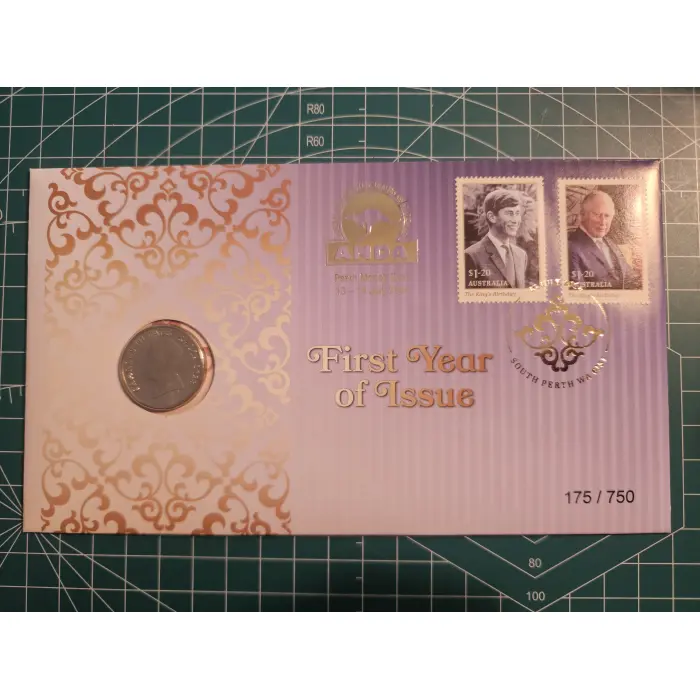 2024 Perth money expo ANDA overprint pnc KCII first yr of issue