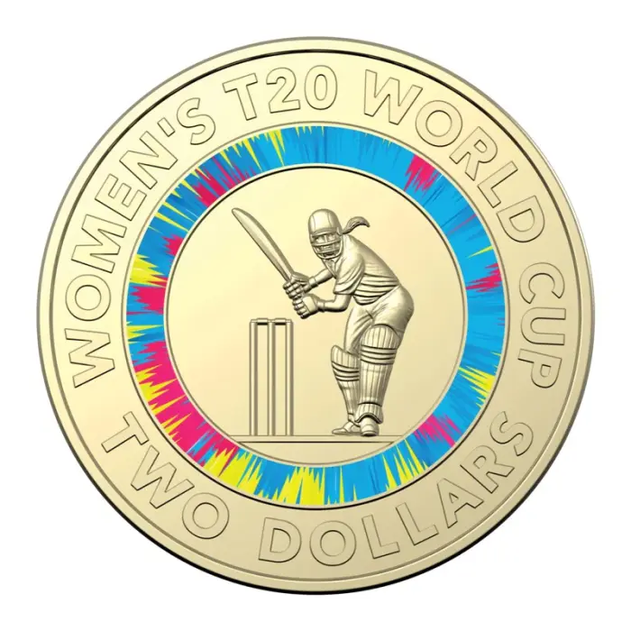$2 2020 ICC Women's T20 World Cup UNC coloured coin