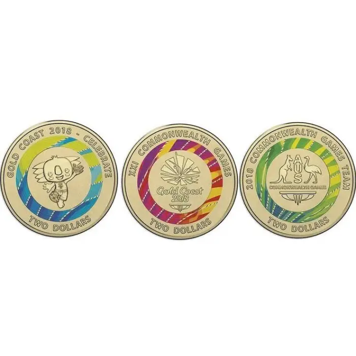 🔥 RARE 2018 COMMOMWEALTH GAMES COMPLETE SET! RARE AUS $2 TWO DOLLAR COIN CIRC
