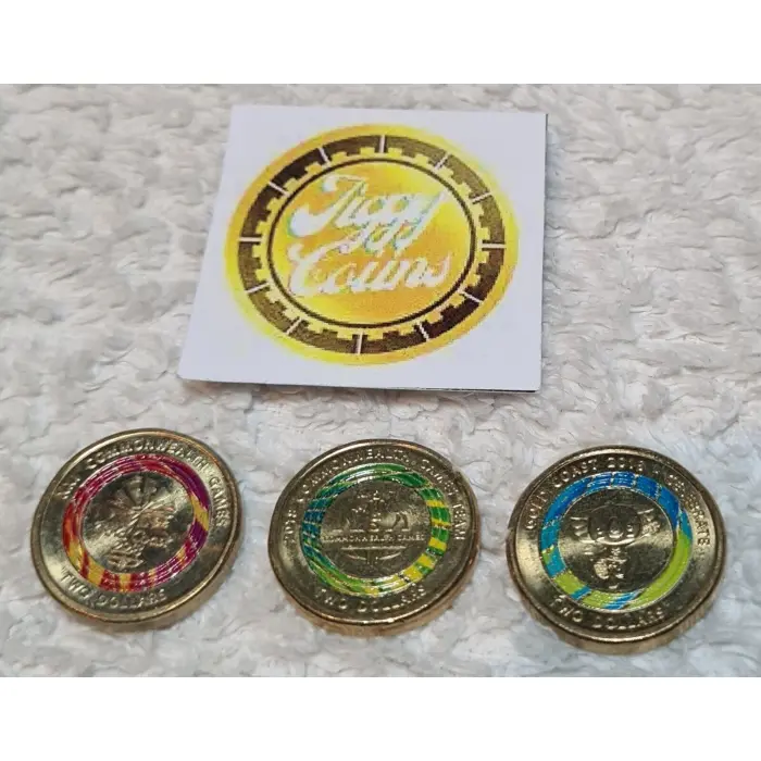 🔥 RARE 2018 COMMOMWEALTH GAMES COMPLETE SET! RARE AUS $2 TWO DOLLAR COIN CIRC