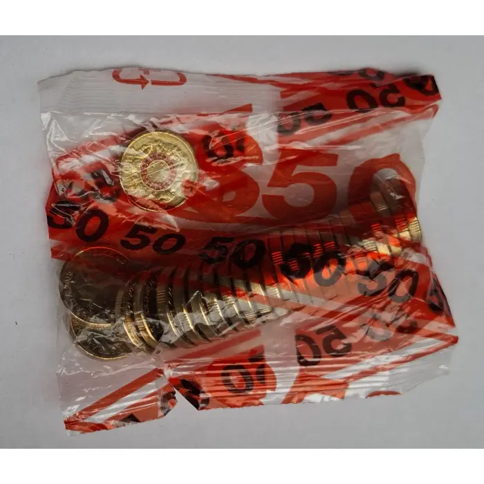 2015 $2 Lest We Forget- War Graves Coloured Security Coin Bag (25 Coins)