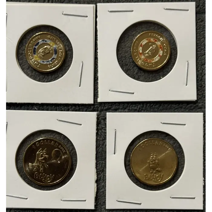 2026 $2 and 2024 $1 Bluey and Bingo Uncirculated Coins 