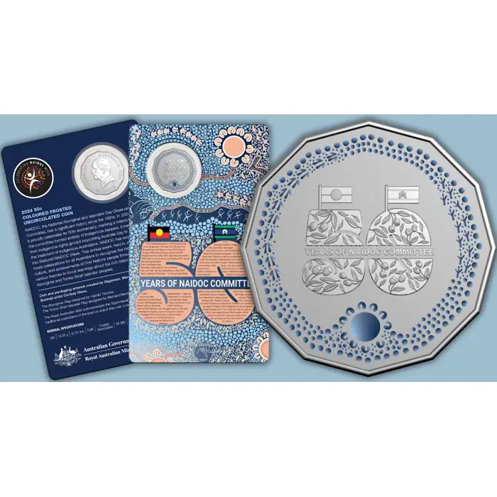 2024 50 Years of NAIDOC Frosted Uncirculated 50c Coin Card