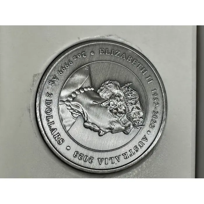 2023 Ningaloo Solar Eclipse 2oz Silver Antiqued Coloured Coin