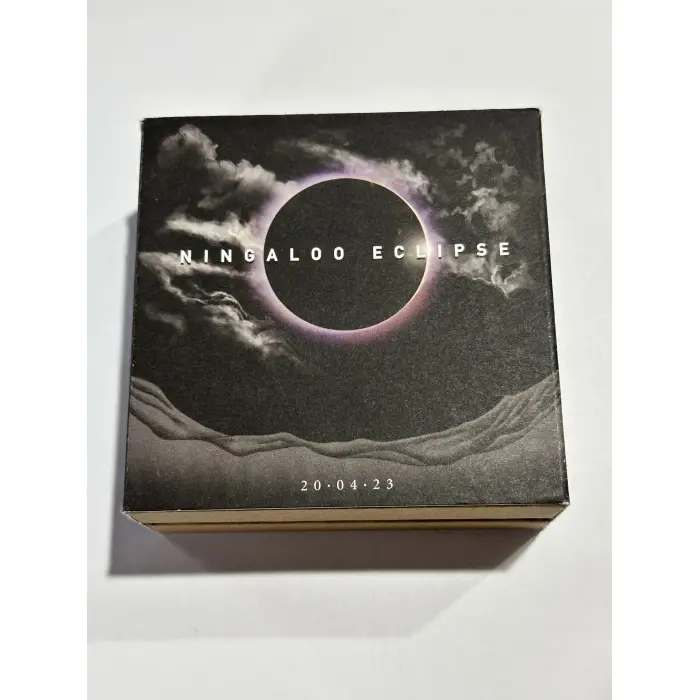 2023 Ningaloo Solar Eclipse 2oz Silver Antiqued Coloured Coin