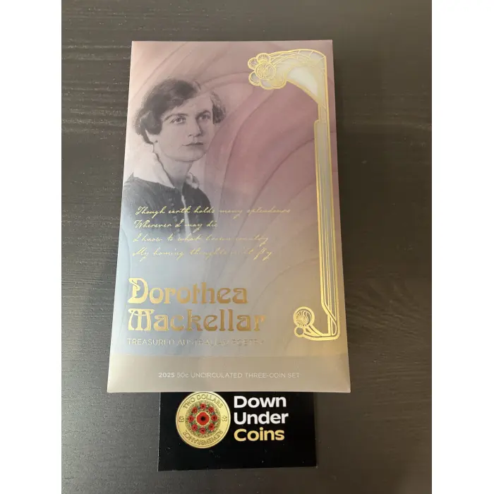 Dorothea Mackellar (Treasured Australian Poet) 2025 50c Three coin set