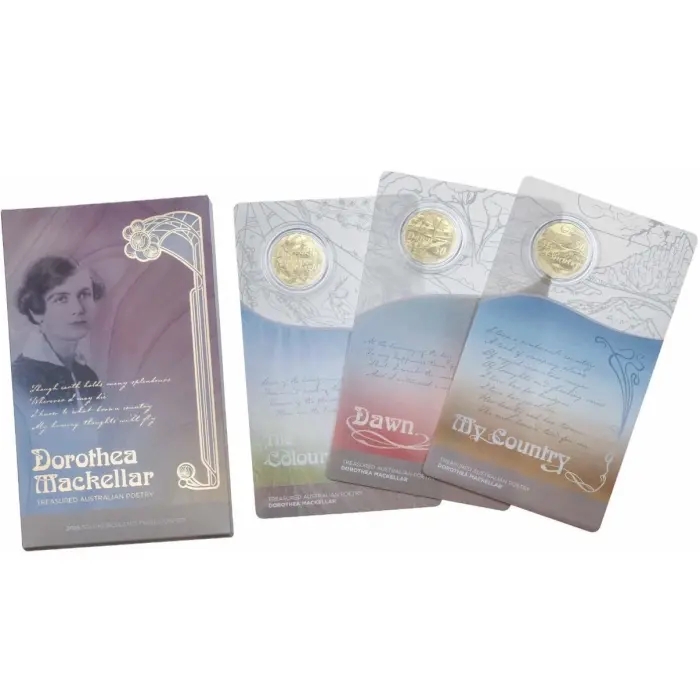 Dorothea Mackellar (Treasured Australian Poet) 2025 50c Three coin set