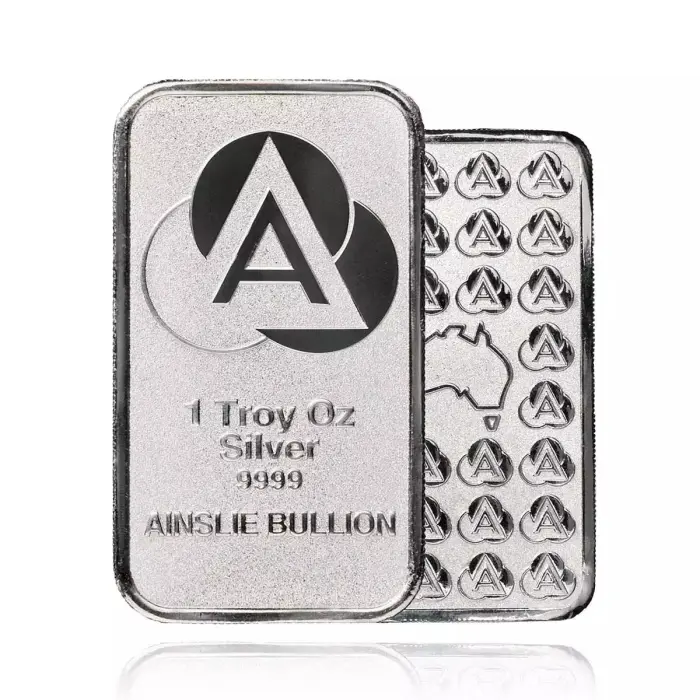 Ainslie Bullion 1oz Silver Bar — .9995 Fine Silver