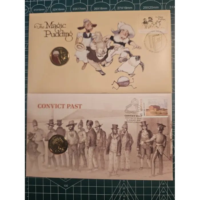 Bundle of 6 x history themed pnc's, hot wheels,  convict, magic pudding, etc