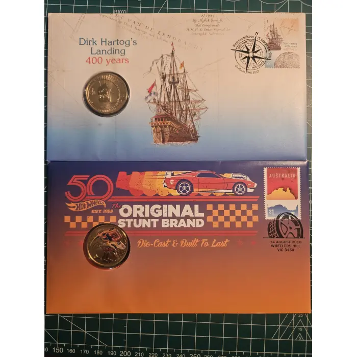 Bundle of 6 x history themed pnc's, hot wheels,  convict, magic pudding, etc