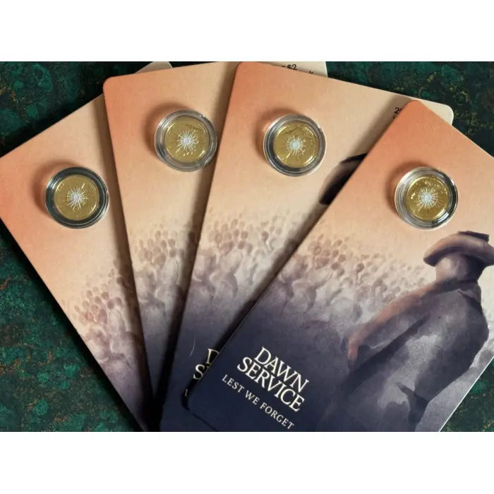4 x 2026 $2 DAWN SERVICE ‘C’ MINTMARK ON CARD