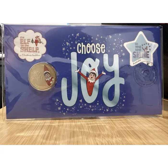 2022 The Elf on the Shelf Choose Joy PNC with $1 Coloured Coin