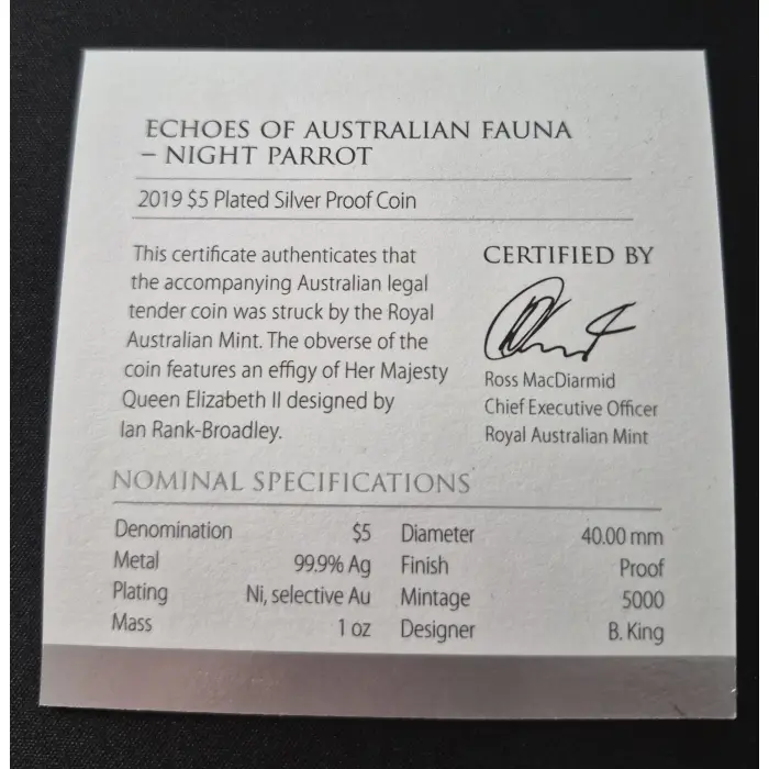2019 Echoes of Australia  Night Parrot