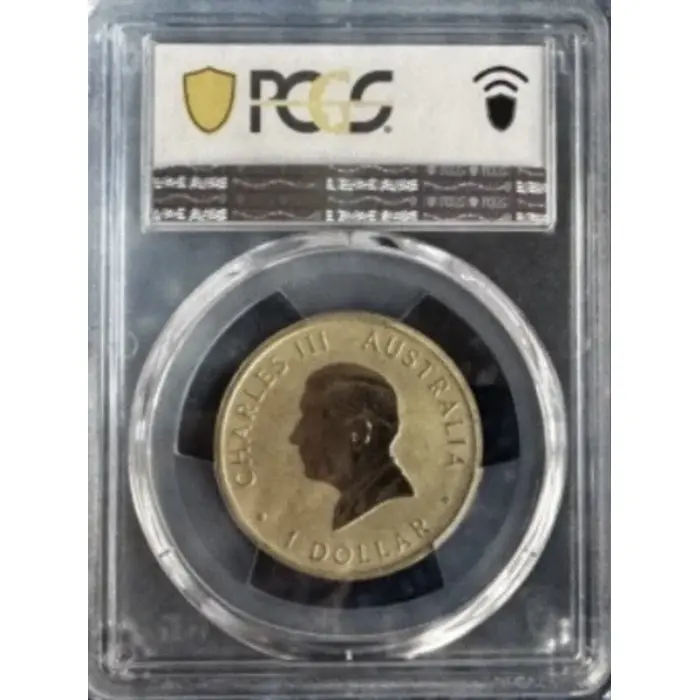 2025-P $1 One Dollar Ngana Nyitting Green Emu PCGS Graded MS69 Coloured Coin
