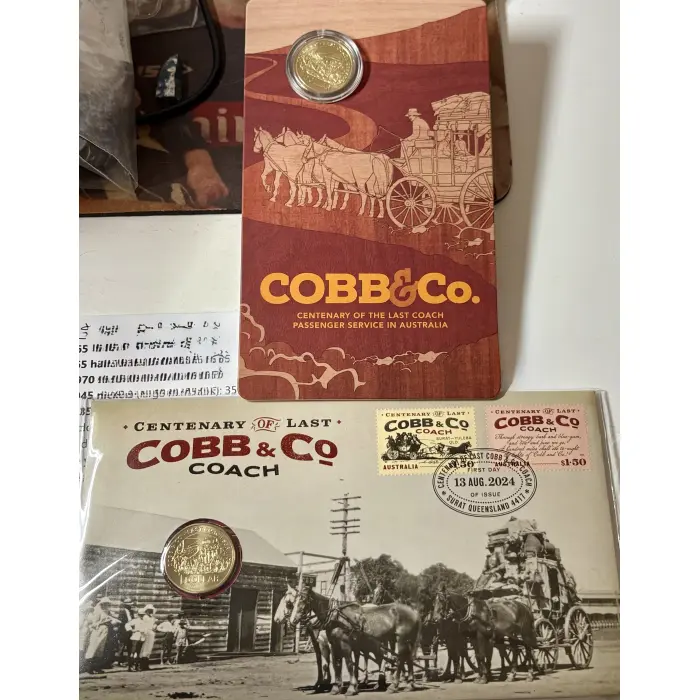 2024 $1 'Centenary last Cobb and Co Coach' PNC + matching 2024 RAM coin card