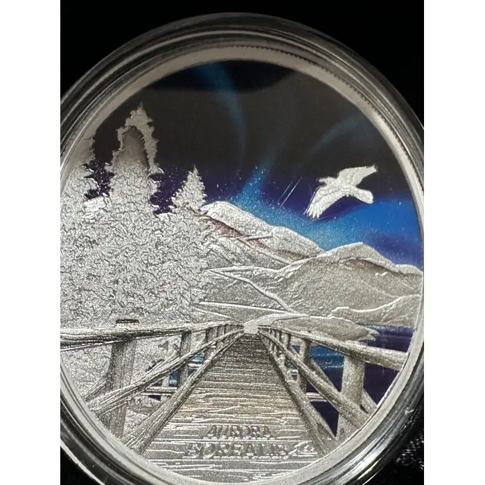 2023 Aurora Borealis 1oz Silver Proof Coloured Coin