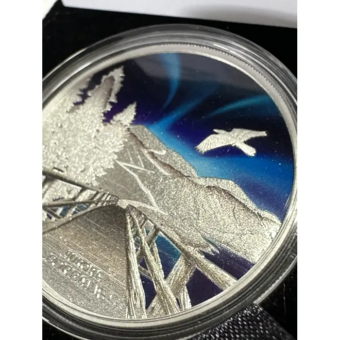 2023 Aurora Borealis 1oz Silver Proof Coloured Coin