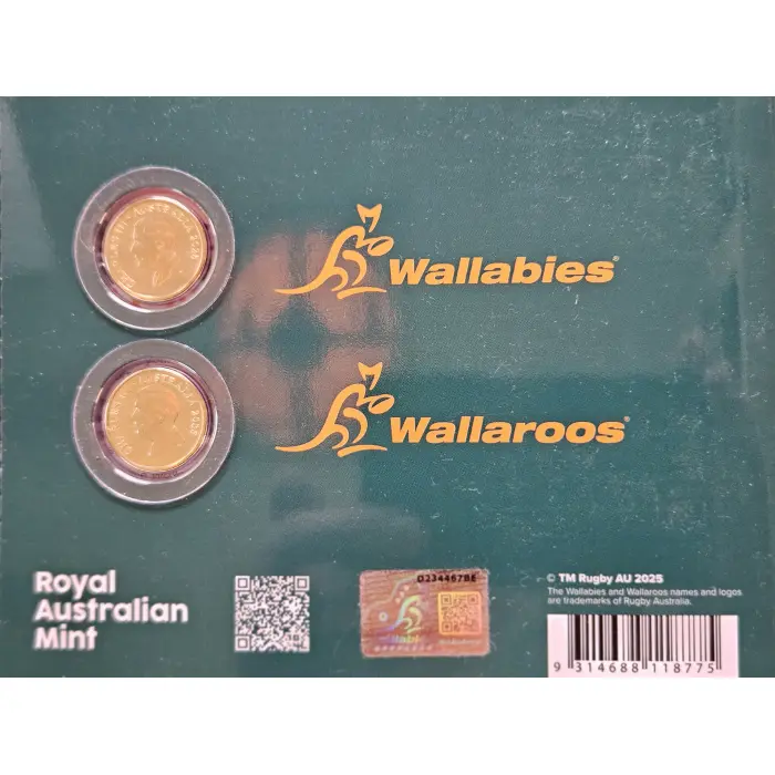 WALLABIES AND WALLAROOS 2 COIN SET