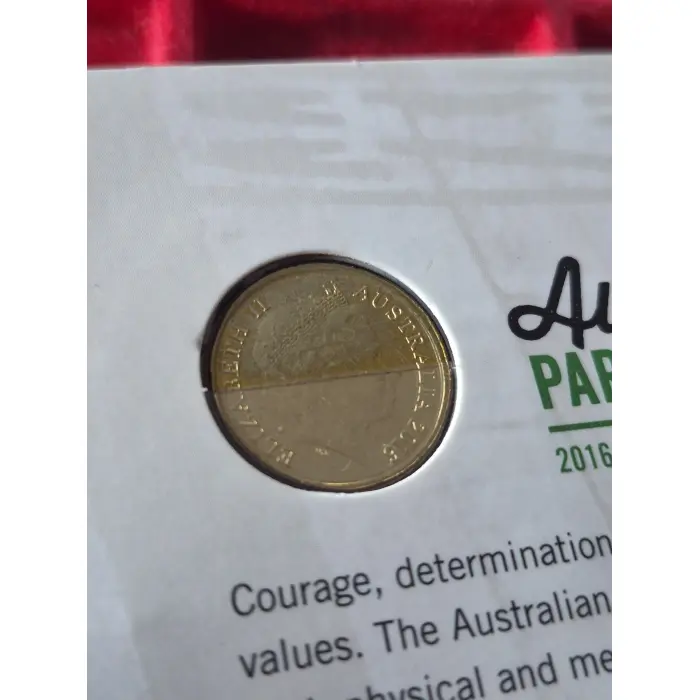 2016 $2 PARALYMPIC COLOURED COIN 
