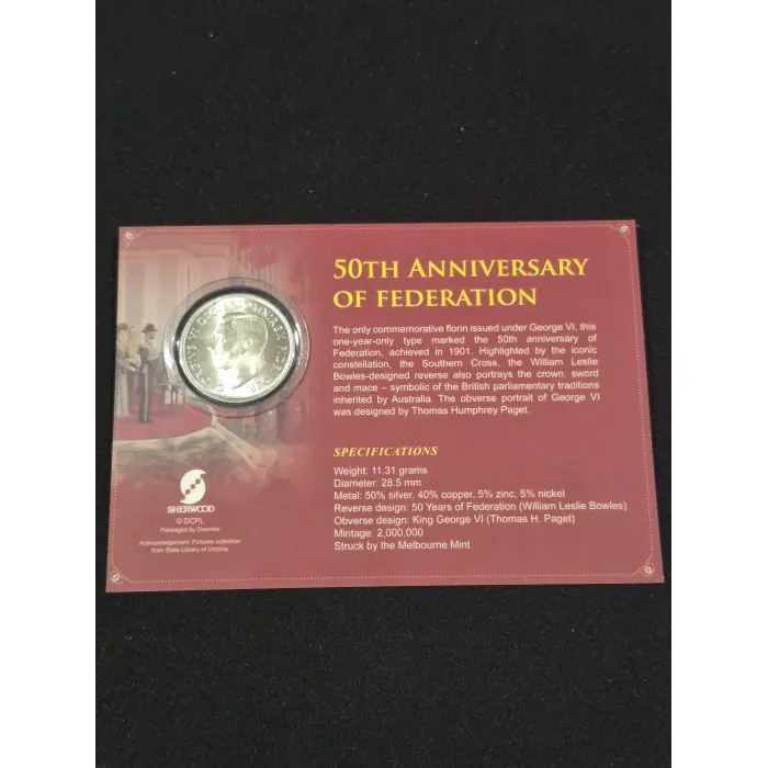 1951 FLORIN 50TH ANNIVERSARY OF FEDERATION 